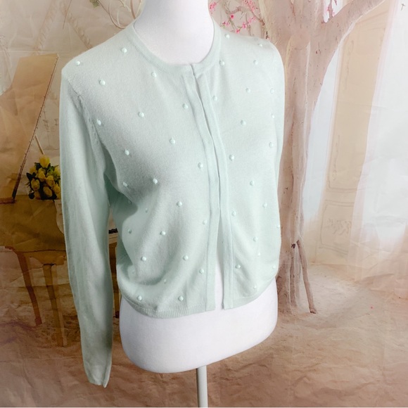 NEW TED BAKER Zeldah Stone Detail cardigan in Mint - Picture 3 of 10